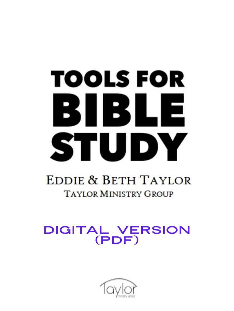 Tools For Bible Study (Digital)